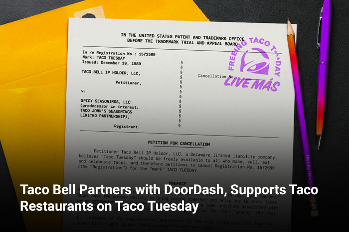 Taco Bell Partners with DoorDash, Supports Taco Restaurants on Taco Tuesday 