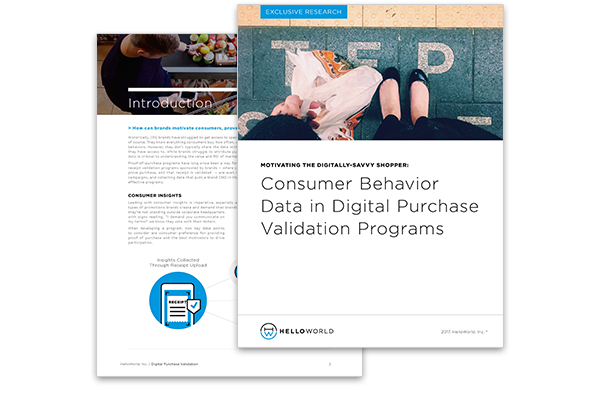 Consumer Behavior Data in Digital Purchase Validation Programs