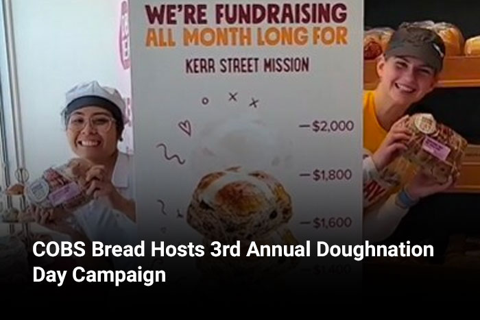 COBS Bread Hosts 3rd Annual Doughnation Day Campaign 
