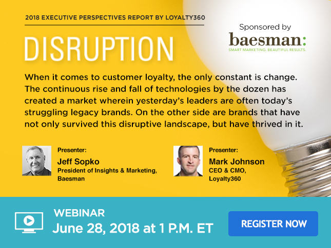 Executive Perspectives Disruption - Loyalty360's Mark Johnson interview with Jeff Sopko Baesman